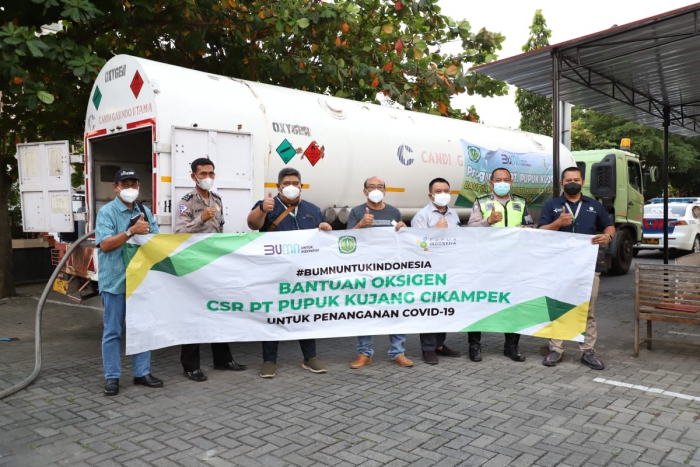Pupuk Kujang Salurkan Bantuan Oksigen Medis ke Jawa Tengah